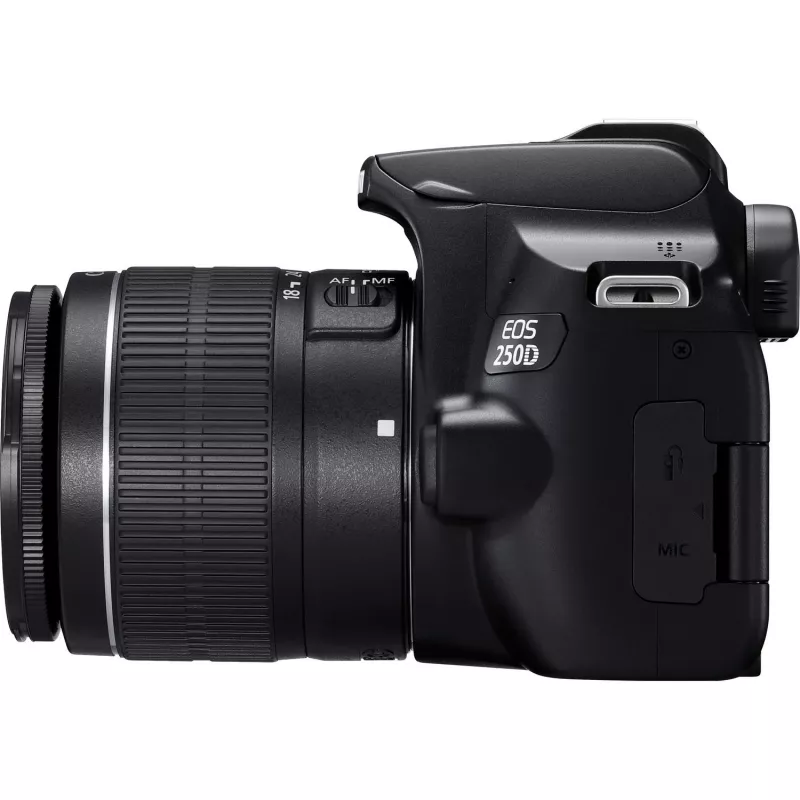 Canon EOS 250D + EF-S 18-55mm f/3.5-5.6 III SLR Camera Kit 24.1 MP CMOS 6000 x 4000 pixels Czarny