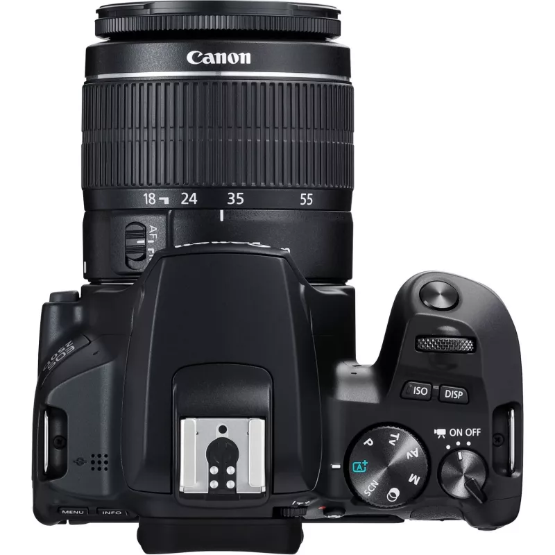 Canon EOS 250D + EF-S 18-55mm f/3.5-5.6 III SLR Camera Kit 24.1 MP CMOS 6000 x 4000 pixels Czarny