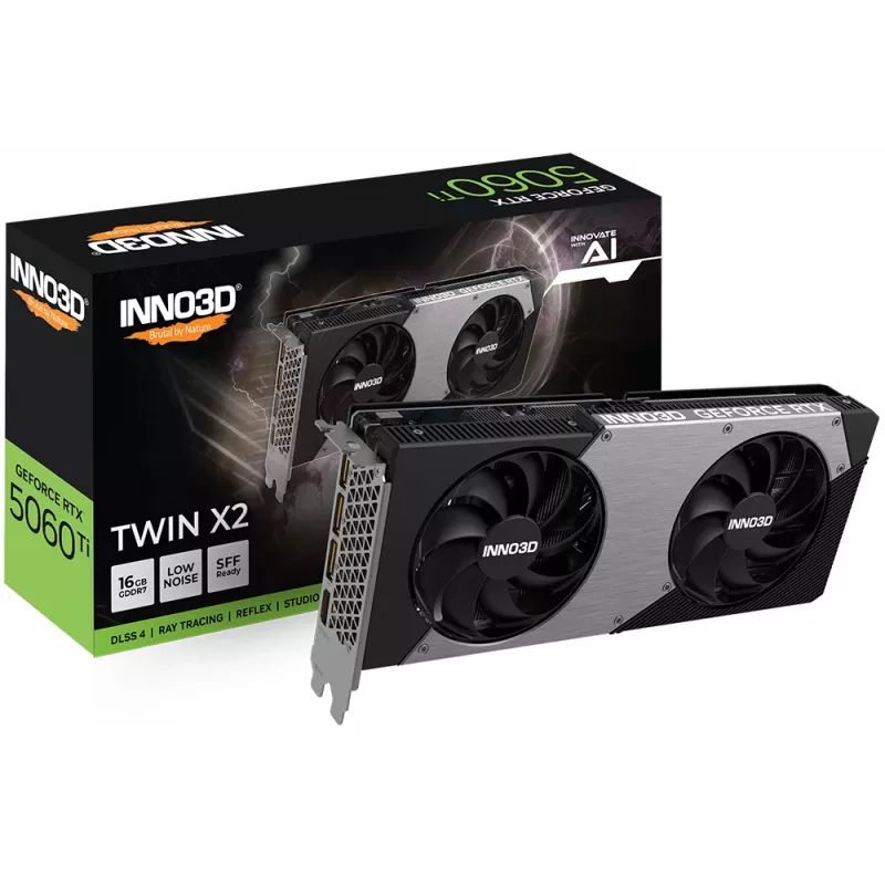 Karta graficzna Inno3D GeForce RTX 5060 Ti — 16 GB GDDR7, PCIe 5.0, 128-bit, 448 GB/s