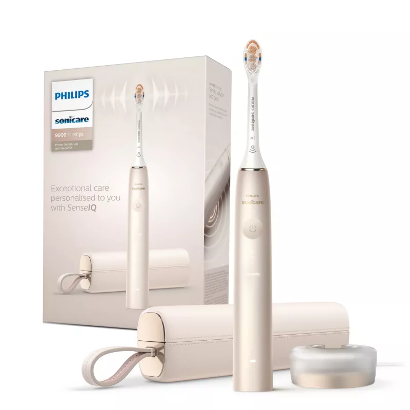 Philips Sonicare DiamondClean Prestige 9900 series DiamondClean Prestige HX9992/11 Soniczna szczoteczka elektryczna z SenseIQ - Szampańska