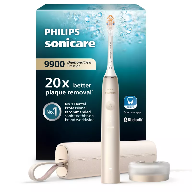 Philips Sonicare DiamondClean Prestige 9900 series DiamondClean Prestige HX9992/11 Soniczna szczoteczka elektryczna z SenseIQ - Szampańska