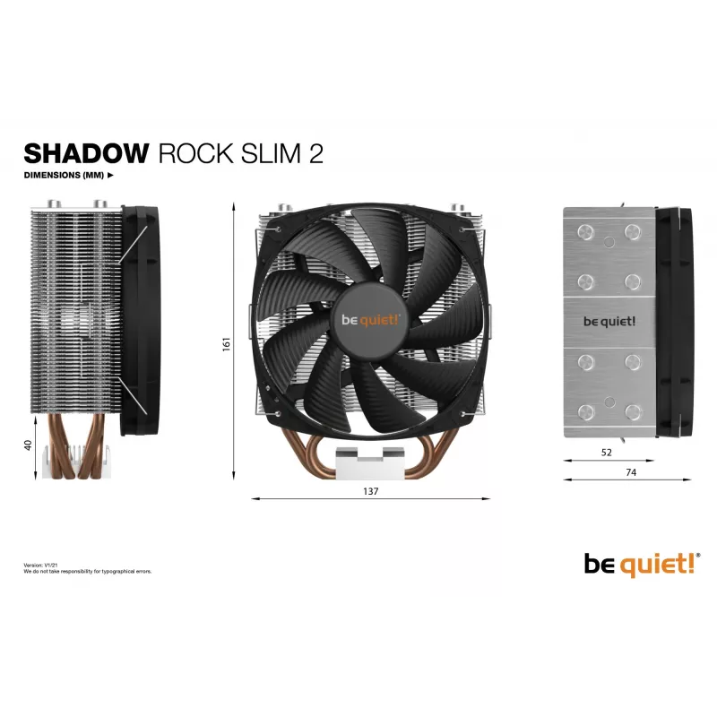be quiet Shadow Rock cienki 2 CPU Cooler
