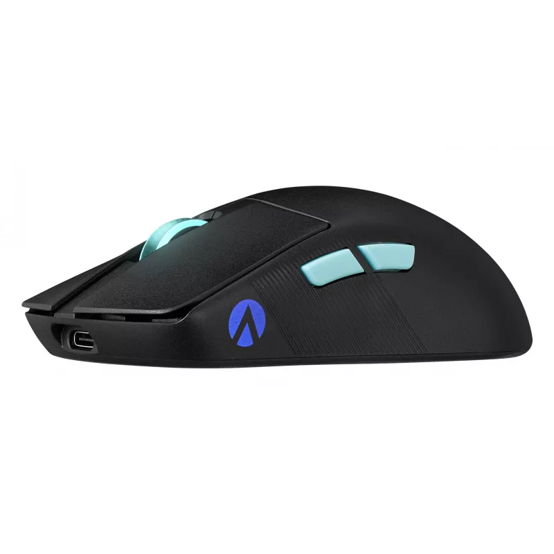 Mysz gamingowa ASUS ROG Harpe Ace Aim Lab Edition, ambidekstralna, RF Wireless + Bluetooth + USB Type-A, optyczna, 36000 DPI