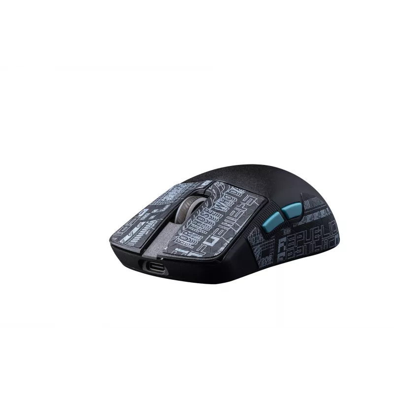 Mysz gamingowa ASUS ROG Harpe Ace Aim Lab Edition, ambidekstralna, RF Wireless + Bluetooth + USB Type-A, optyczna, 36000 DPI