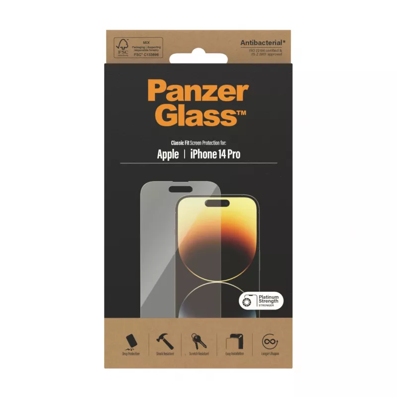 Szkło ochronne PanzerGlass Apple iPhone 14 Pro Classic Fit