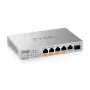 Zyxel XMG-105HP Niezarządzalny przełącznik 2.5G Ethernet (100/1000/2500) Power over Ethernet (PoE) Srebrny