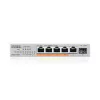 Zyxel XMG-105HP Niezarządzalny przełącznik 2.5G Ethernet (100/1000/2500) Power over Ethernet (PoE) Srebrny