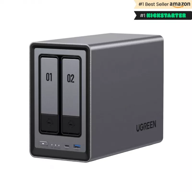 Ugreen NASync DXP2800 NAS System 2-Bay Compact Intel® N N100 8 GB DDR5 0 TB UGOS Pro Czarny