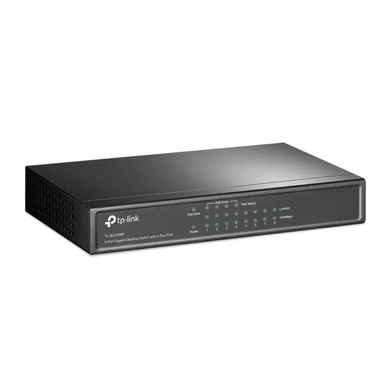 Przełącznik zarządzalny TP-Link TL-SG1008P 8-portowy Gigabit PoE, 4 porty PoE