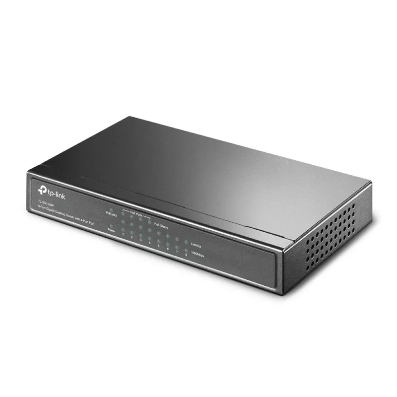 Przełącznik zarządzalny TP-Link TL-SG1008P 8-portowy Gigabit PoE, 4 porty PoE