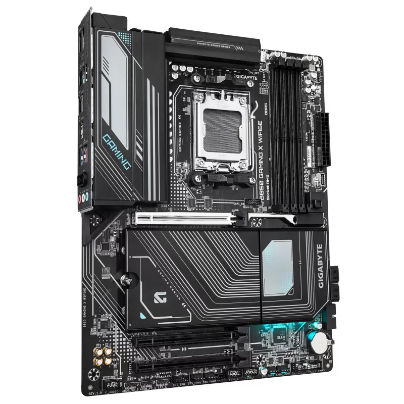 Płyta główna GIGABYTE B850 GAMING X WIFI6E - procesory AMD Ryzen 9000 Series, 12+2+2 fazy cyfrowego VRM, do 8200MHz DDR5 (OC), 1xPCIe 5.0 + 2xPCIe 4.0 M.2, 2.5LAN, WIFI 6E, USB 3.2 Gen 2x2