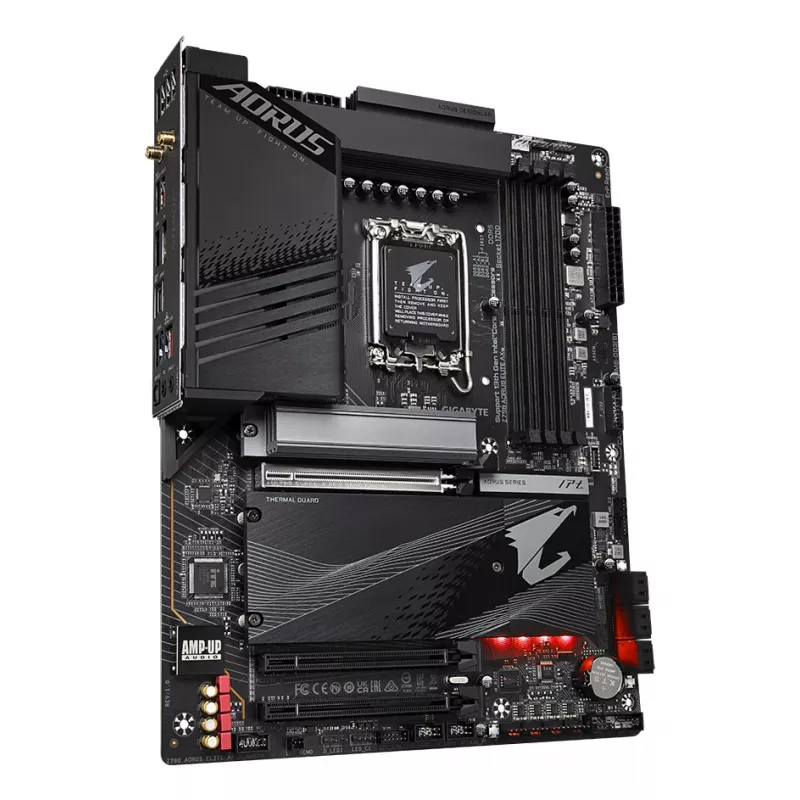 Płyta główna GIGABYTE Z790 AORUS ELITE AX - obsługuje procesory Intel Core 14. generacji, 16*+2+1 faz cyfrowego VRM, do 7600 MHz DDR5 (OC), 4x PCIe 4.0 M.2, Wi-Fi 6E, 2,5GbE LAN, USB 3.2 Gen 2x2
