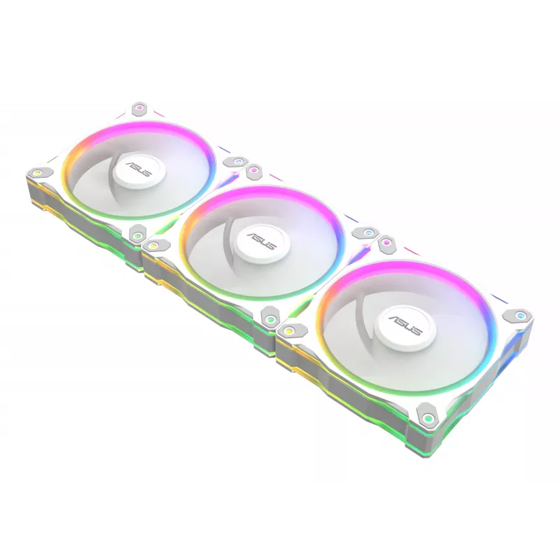 Wentylator obudowy ASUS Prime MR120 120 mm 1600 obr./min Biały (3-pak, LED, 58 CFM, 23 dB)
