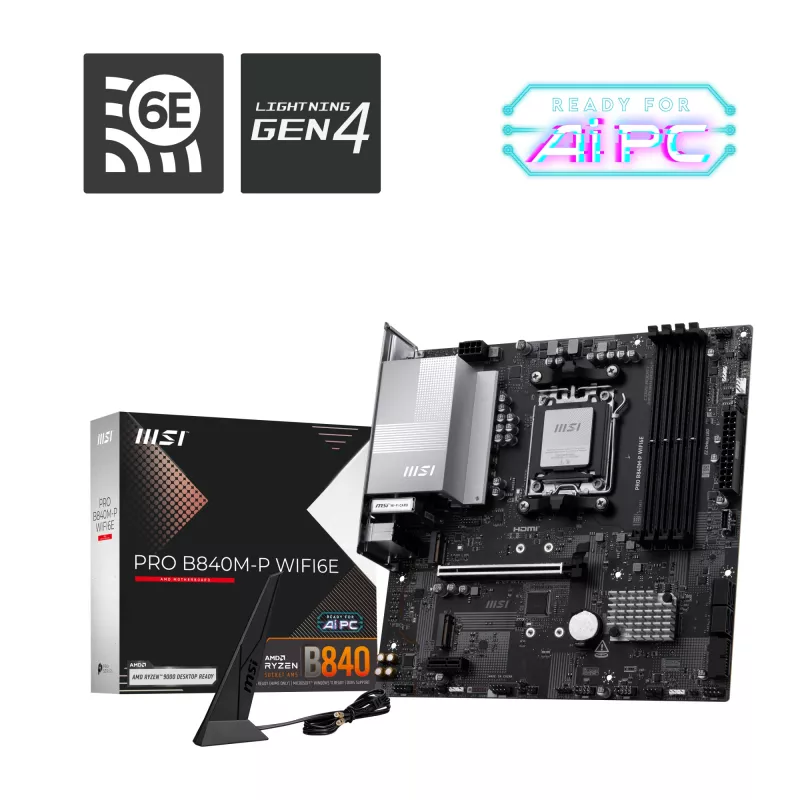 Płyta główna MSI PRO B840M-P WIFI6E AMD B840 Socket AM5 micro ATX