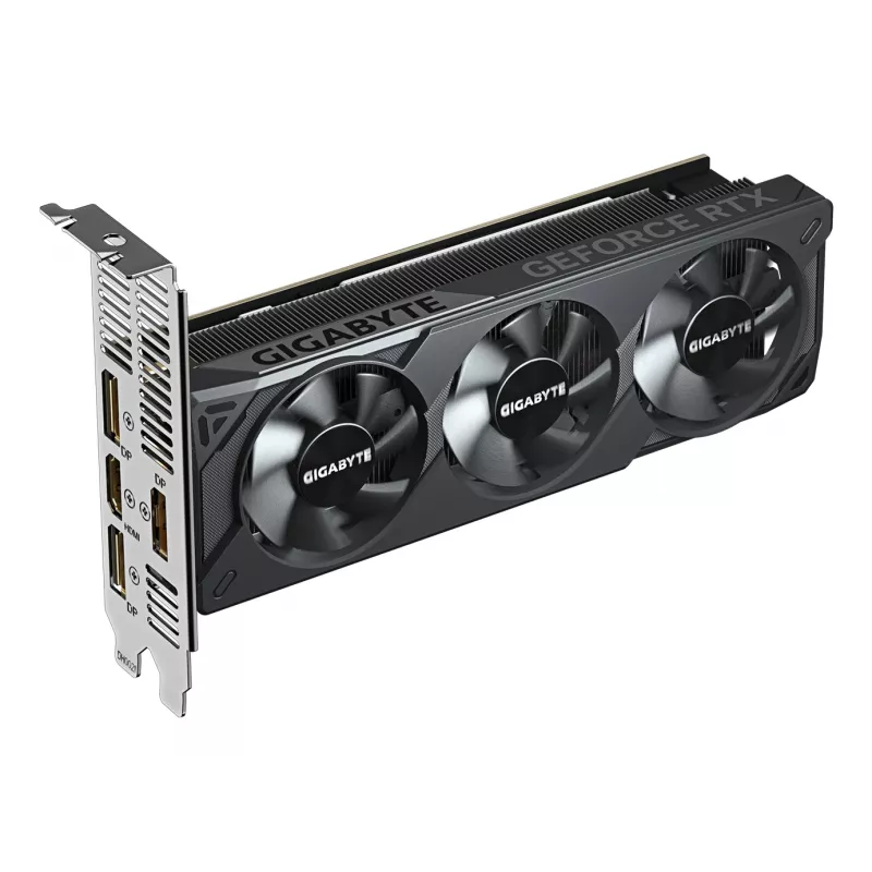 Karta graficzna GIGABYTE GeForce RTX 5060 OC Low Profile 8G - 8 GB GDDR7, 128-bit, PCI-E 5.0, taktowanie rdzenia 2512 MHz, 3 x DisplayPort, 1 x HDMI, GV-N5060OC-8GL