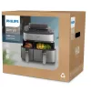 Frytkownica Philips 5000 series NA555/00 Podwójna 9 L Wolnostojąca 2750 W Gorące powietrze Srebrny