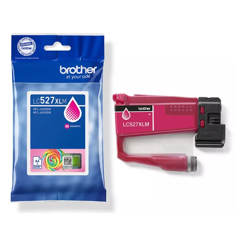 Oryginalny wkład atramentowy Brother LC527XLM o wysokiej wydajności – magenta