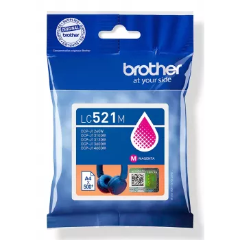 Oryginalny wkład atramentowy Brother LC521M – magenta