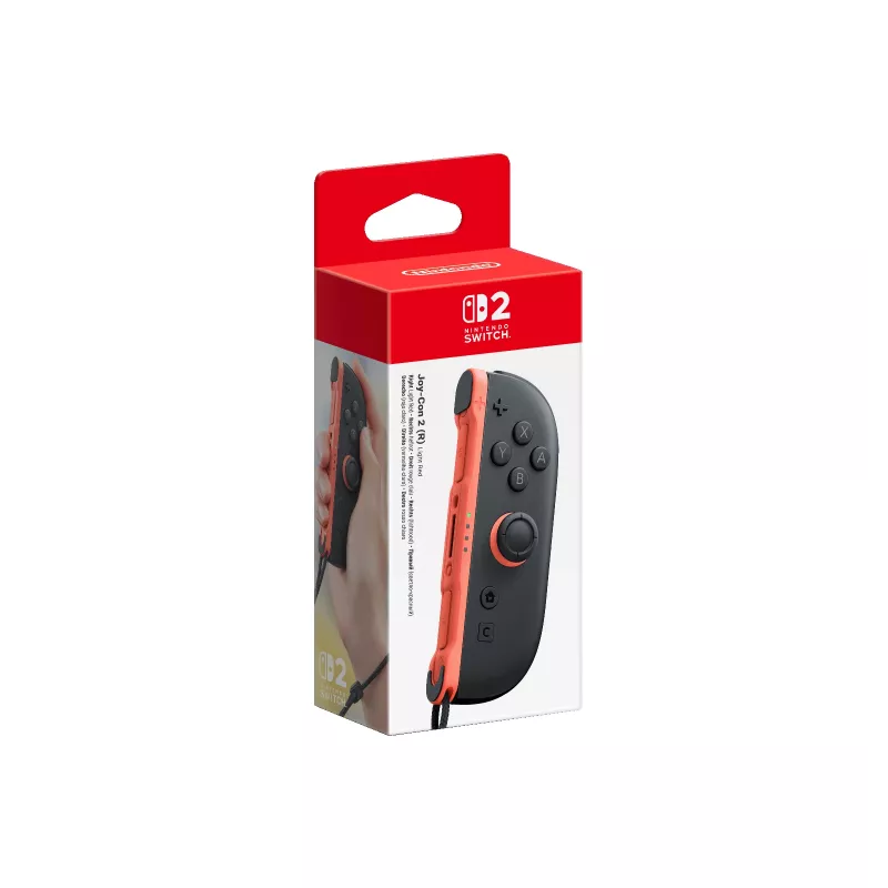 Nintendo Joy-Con 2 (R) Light czerwony, Joystick, Nintendo Switch 2, Home button, Analogue / Digital, Wireless, Bluetooth