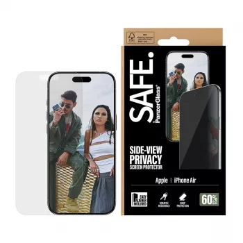 Szkło ochronne PanzerGlass SAFE. Privacy do Apple iPhone Air — hartowane szkło, ultra szerokie dopasowanie, EasyAligner, odporne na zarysowania i wstrząsy