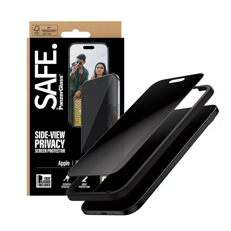 Szkło ochronne PanzerGlass SAFE. Privacy do Apple iPhone Air — hartowane szkło, ultra szerokie dopasowanie, EasyAligner, odporne na zarysowania i wstrząsy