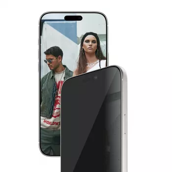 PanzerGlass SAFE. by ® 2-Way Privacy Screen Protector iPhone 17 Pro Max | Ultra-Wide Fit z EasyAligner