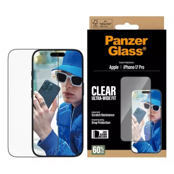 Szkło ochronne PanzerGlass iPhone 17 Pro Ultra-Wide Fit EasyAligner Odporne na zarysowania i wstrząsy