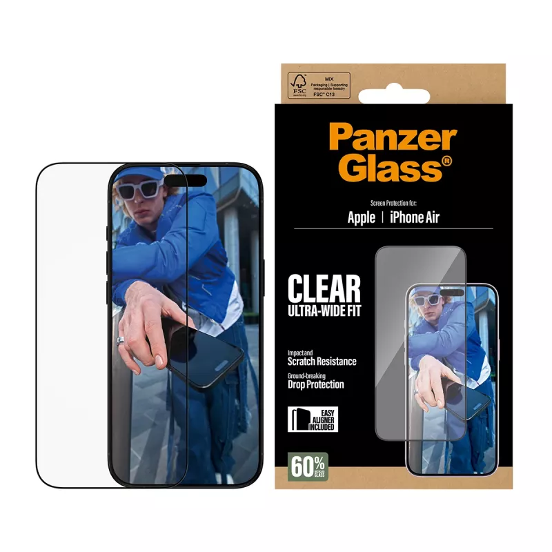 PanzerGlass ® Screen Protector iPhone Air | Ultra-Wide Fit z EasyAligner