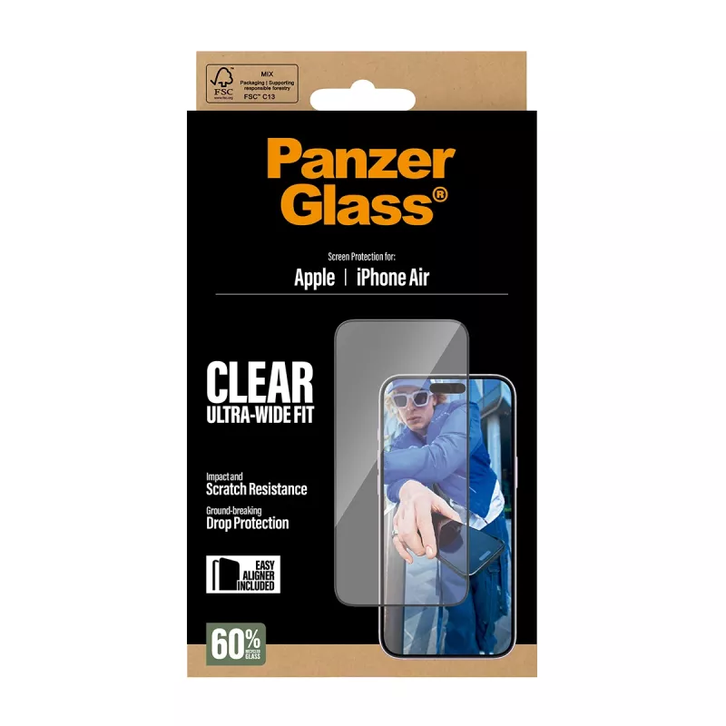 PanzerGlass ® Screen Protector iPhone Air | Ultra-Wide Fit z EasyAligner