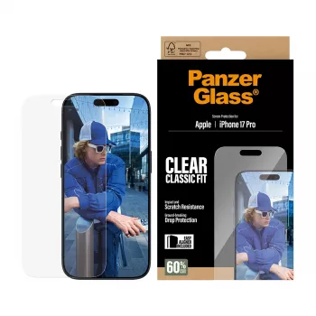 Szkło ochronne PanzerGlass iPhone 17 Pro Classic Fit EasyAligner Odporne na zarysowania i wstrząsy
