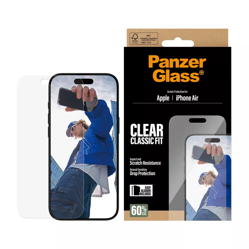 PanzerGlass ® Szkło ochronne iPhone Air | Classic Fit z EasyAligner