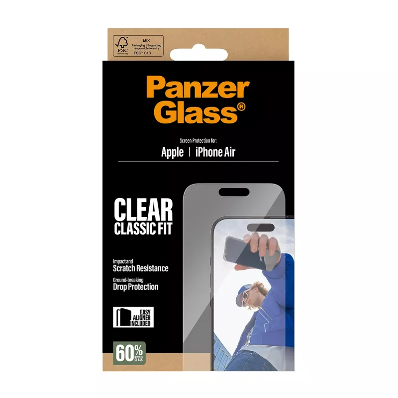 PanzerGlass ® Szkło ochronne iPhone Air | Classic Fit z EasyAligner