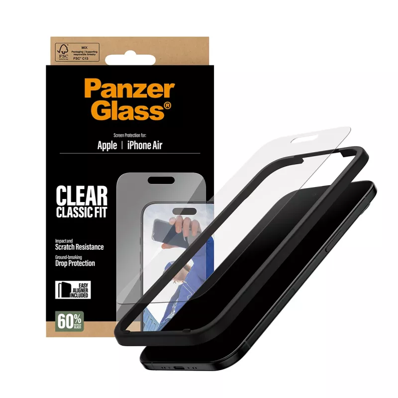 PanzerGlass ® Szkło ochronne iPhone Air | Classic Fit z EasyAligner