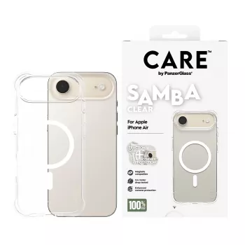 PanzerGlass CARE™ by ® Samba Case Transparent w. White MagSafe iPhone Air