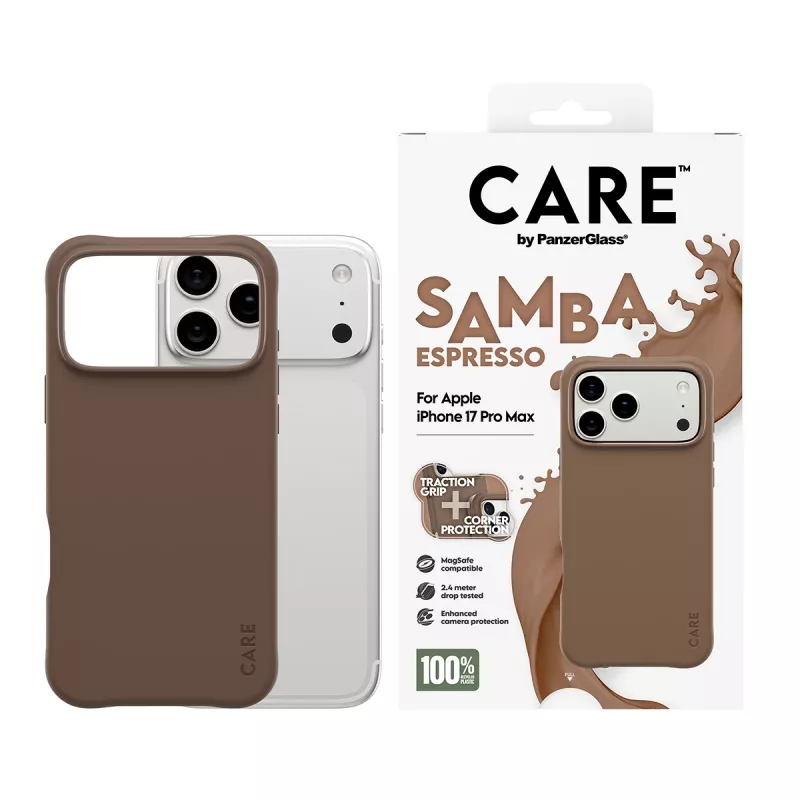 PanzerGlass CARE™ by ® Samba Case Espresso z MagSafe iPhone 17 Pro Max