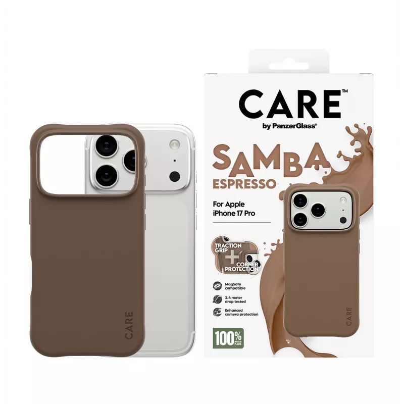 PanzerGlass CARE™ by ® Samba Case Espresso z MagSafe iPhone 17 Pro