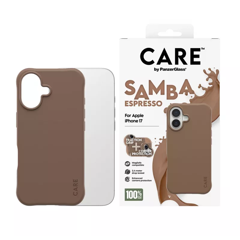 PanzerGlass CARE™ by ® Samba Case Espresso z MagSafe iPhone 17