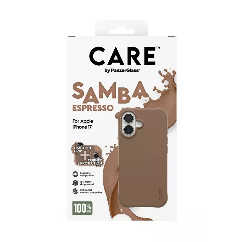 PanzerGlass CARE™ by ® Samba Case Espresso z MagSafe iPhone 17
