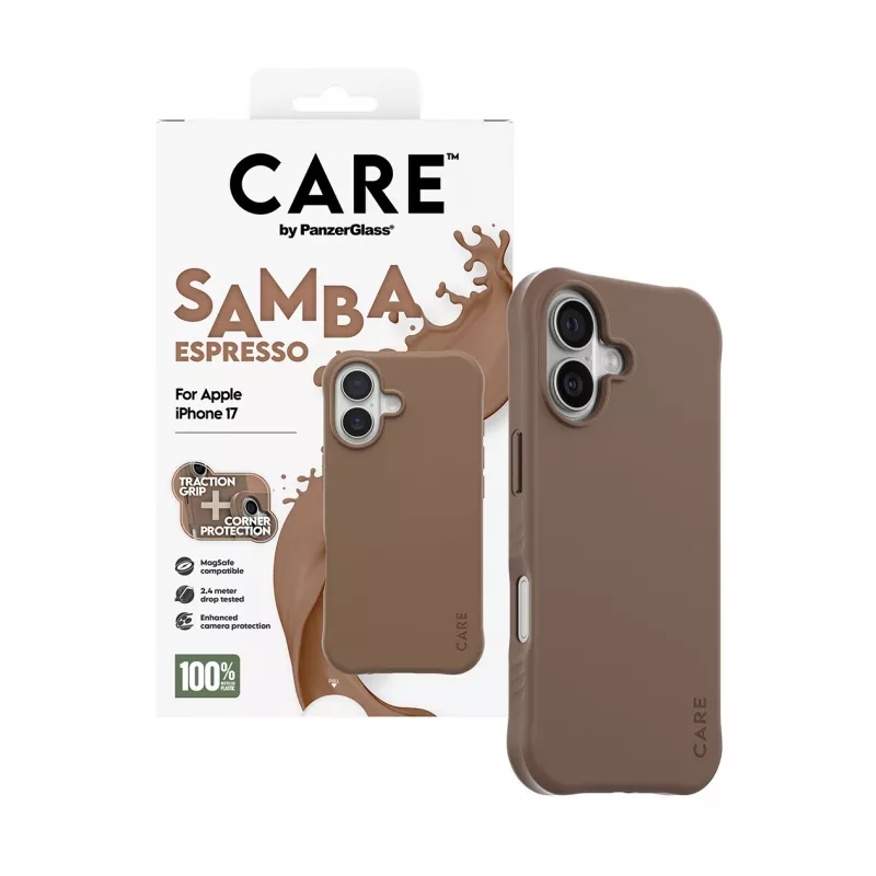 PanzerGlass CARE™ by ® Samba Case Espresso z MagSafe iPhone 17