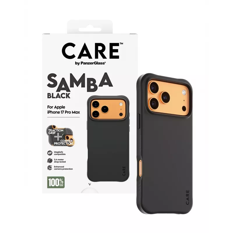 PanzerGlass CARE™ by ® Samba Case Black w. MagSafe iPhone 17 Pro Max