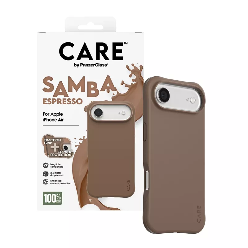 Etui PanzerGlass CARE by Fashionable Case Samba Espresso z MagSafe iPhone 17 Air