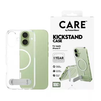 Pokrywa PanzerGlass CARE by Feature, przezroczysta, z podstawką i MagSafe, iPhone 17