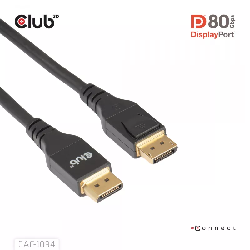 Kabel CLUB3D DisplayPort™ 2.1 z certyfikatem VESA DP80 8K240Hz 2m/6.56ft