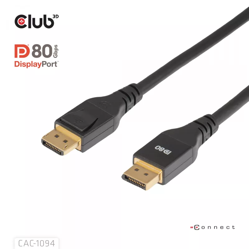 Kabel CLUB3D DisplayPort™ 2.1 z certyfikatem VESA DP80 8K240Hz 2m/6.56ft