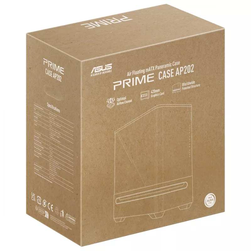 ASUS PRIME AP202 ARGB Midi Tower Czarny