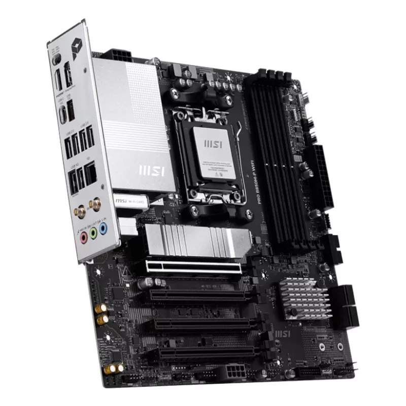 Płyta główna MSI PRO B850M-P WIFI micro ATX, AMD B850, Socket AM5, 4×DDR5 DIMM, 3×M.2, Wi‑Fi 7, 5Gb LAN