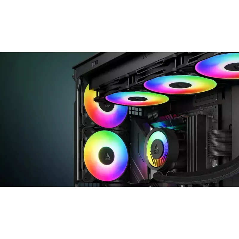 Wentylator ARCTIC Freezer P12 Pro A-RGB 120 mm PWM 131 m³/h Czarno-Biały