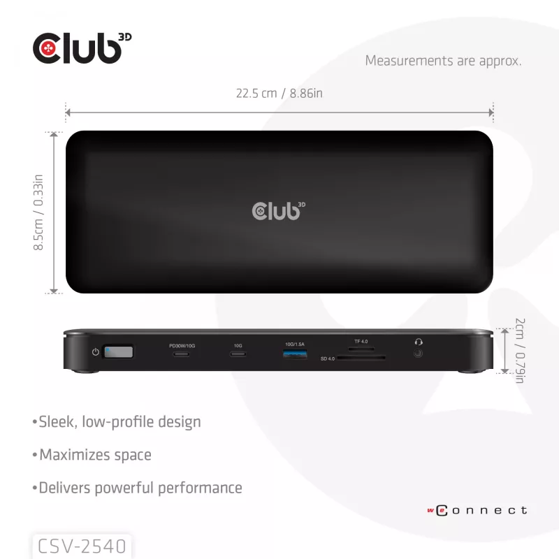 Stacja dokująca CLUB 3D 14-1 USB-C Quad Display USB4 z 2× portami USB 2.0