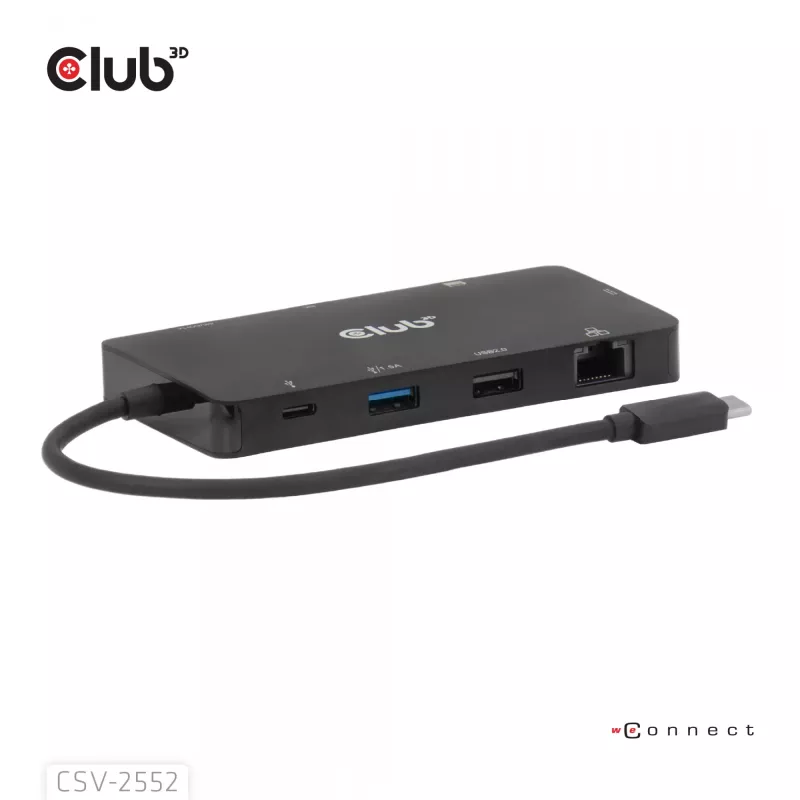 CLUB3D 9-1 Dual HDMI™ USB-C® Hub PD3.0 100W