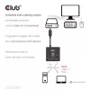 CLUB3D USB-C® dwukierunkowy przełącznik wideo + danych + PD, USB Type-C, 2x DisplayPort, 7680 x 4320 pikseli, czarny, 8K Ultra HD, 120 Hz